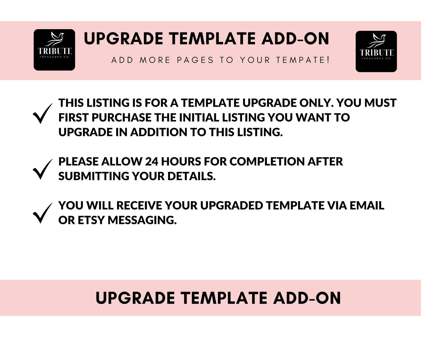 Upgrade Add-On: Expand Your Funeral Program Template (Add 4 More Pages)