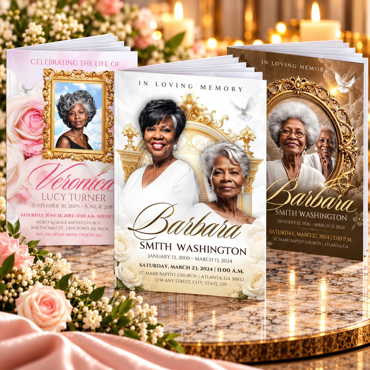 12-Page Funeral Program Templates