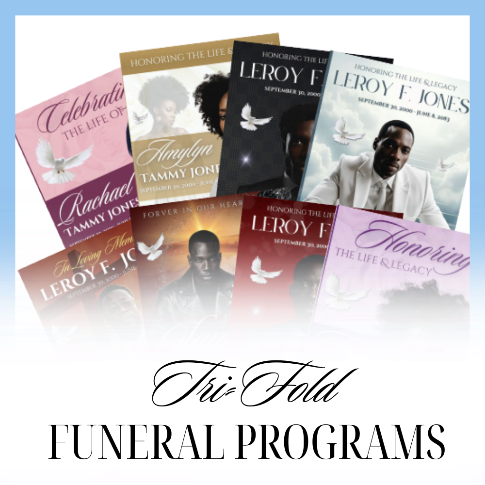 Tri-fold Funeral Programs