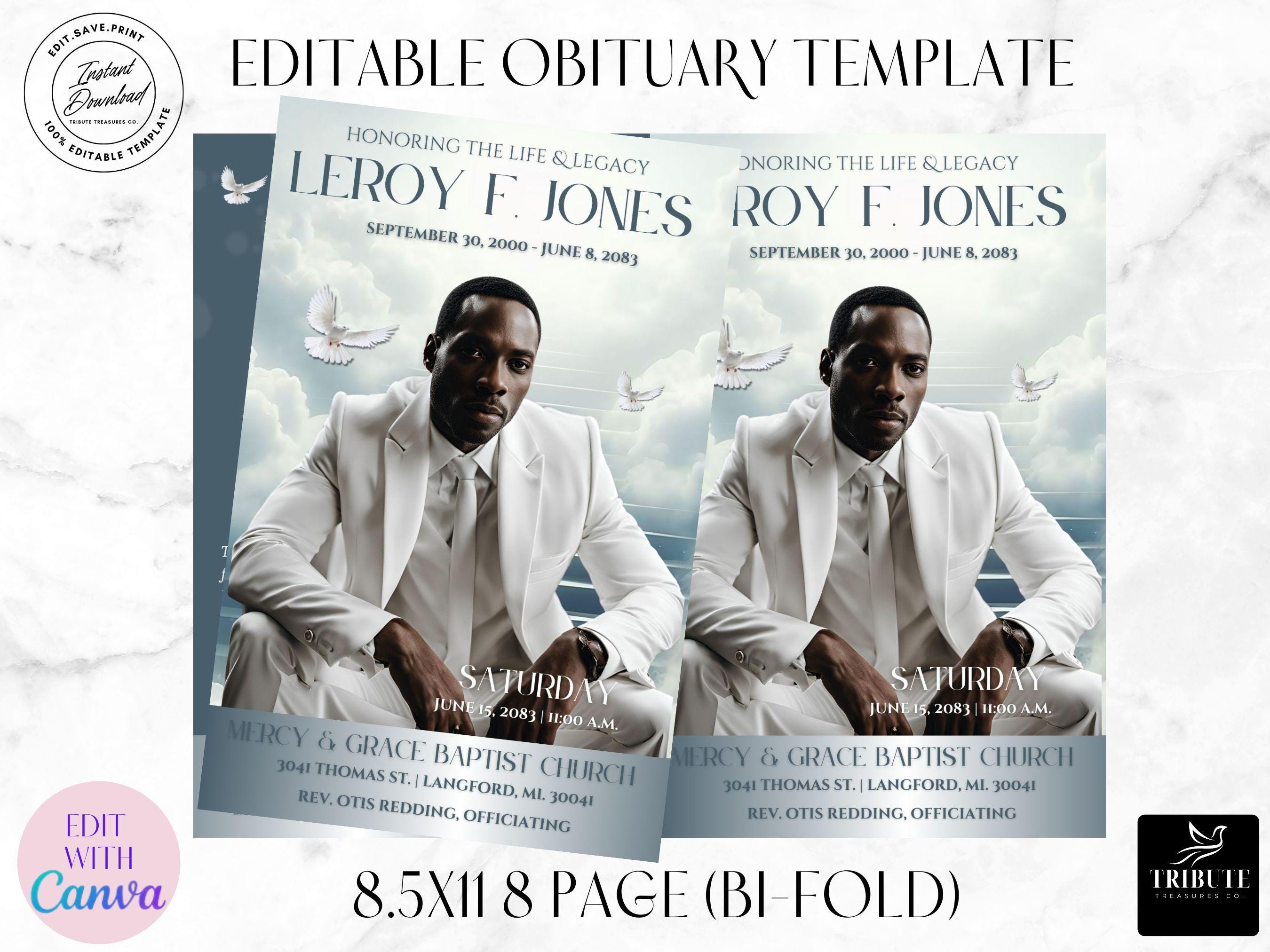 Blue Funeral Programs – Tribute Treasures Co.
