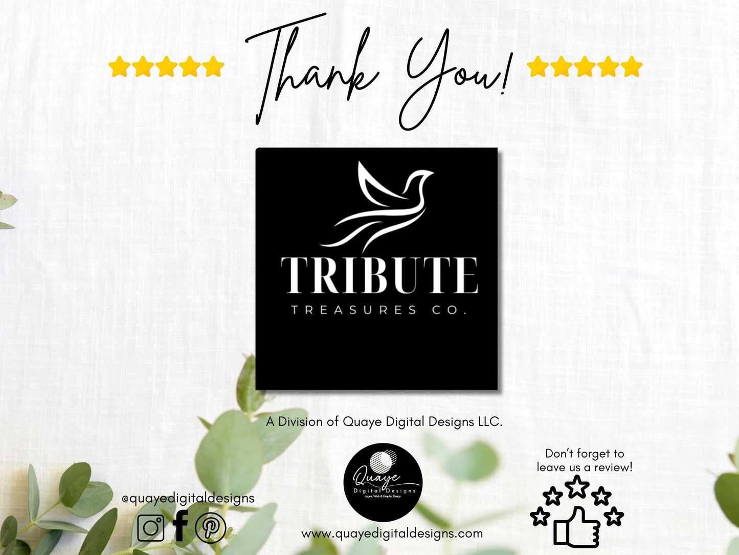 8 Page | 8.5x11 bi-fold |  Red and Gold Funeral Program, Obituary Program, Memorial Program, Celebration Of Life Program In Loving Memory - Thank You Page