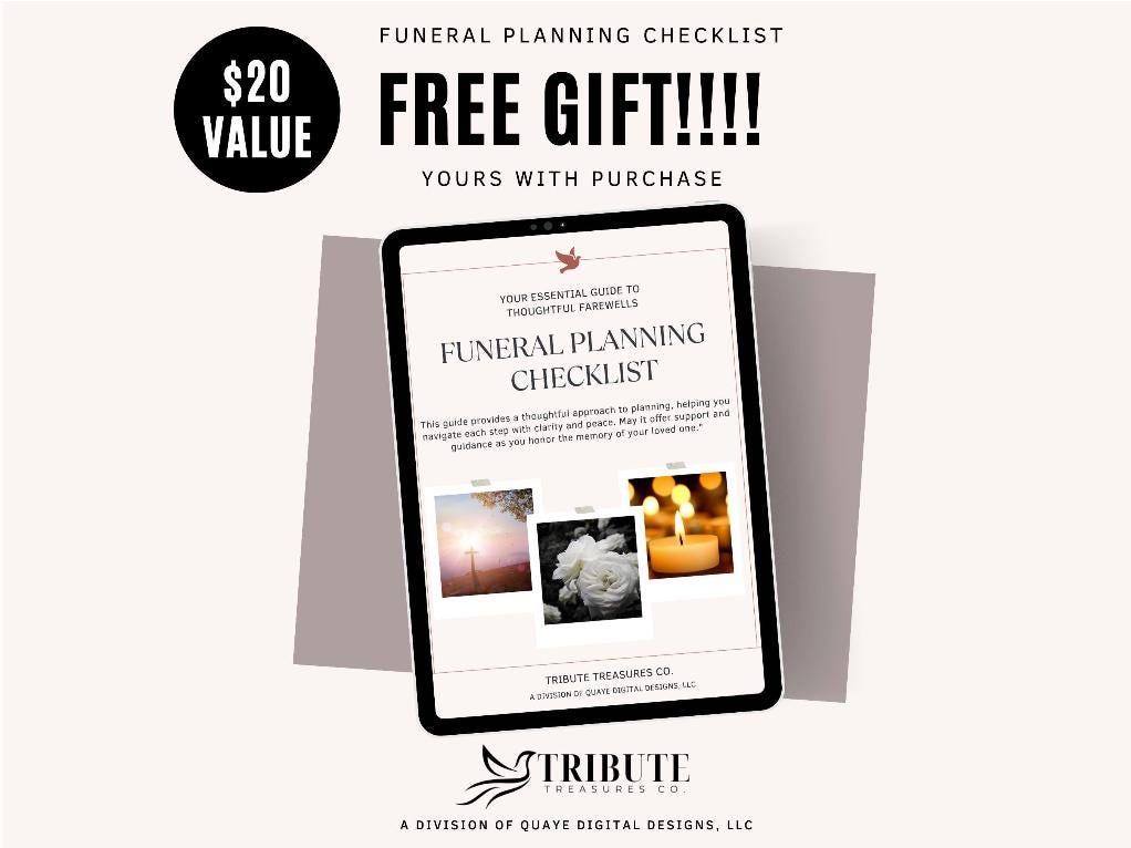 Funeral Welcome Sign Template for Canva, Pink and Gold Memorial Photo Display, Celebration of Life Funeral Photo Poster for Women, 4 Sizes - Free Gift