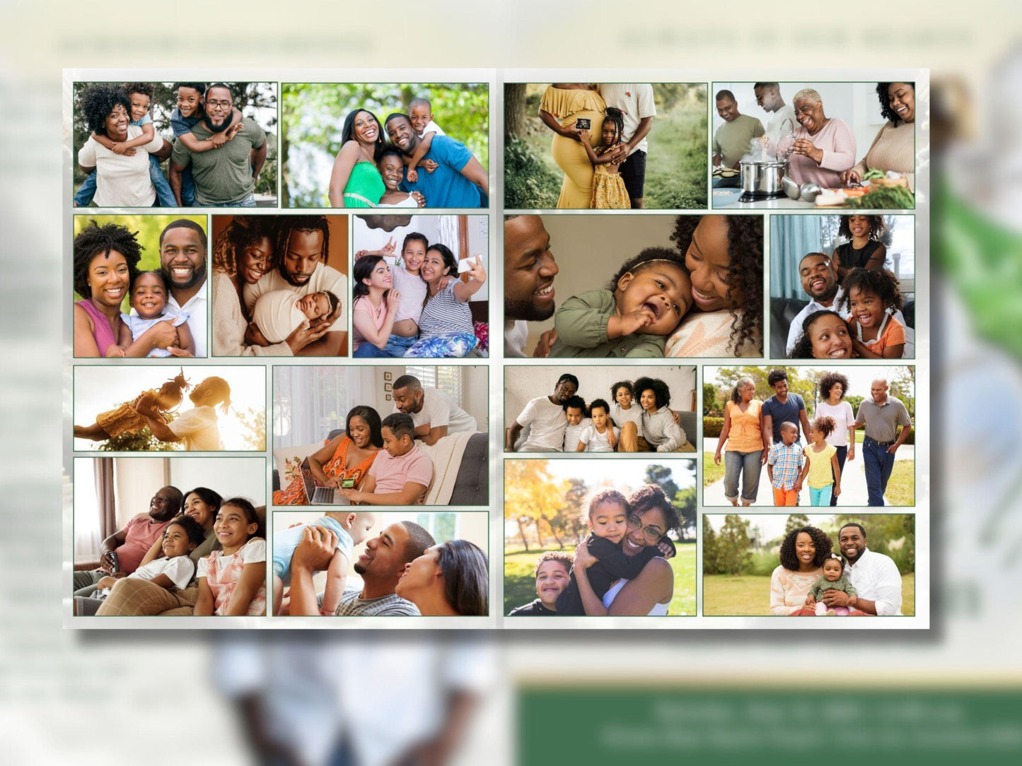 8 Page | 8.5x11 bi-fold |  Light Green Funeral Program, Obituary Program, Memorial Program, Celebration Of Life Program In Loving Memory