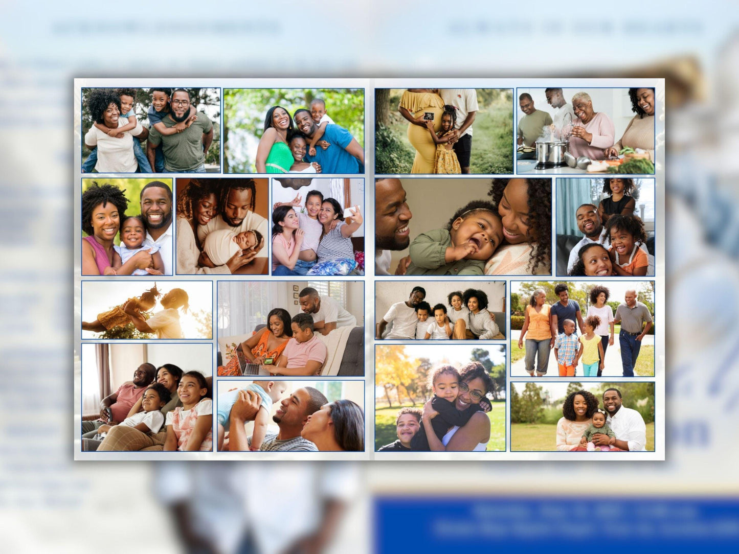 8 Page | 8.5x11 bi-fold | Light Blue Rose Funeral Program, Obituary Program, Memorial Program, Celebration Of Life Program In Loving Memory